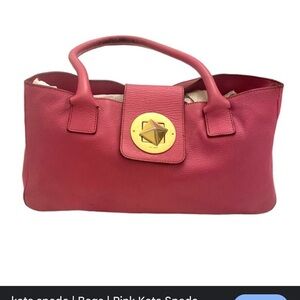 Vintage Kate Spade Rose Satchel with Gold Accent